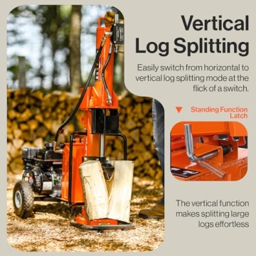 SuperHandy 25 Ton Gas Log Splitter with 7HP Engine