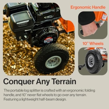 SuperHandy 25 Ton Gas Log Splitter with 7HP Engine