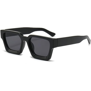 Trendy AIEYEZO Thick Square Sunglasses for Men & Women