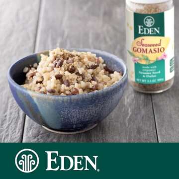 Eden Organic Seaweed Gomasio, 3.5 oz Galss Jar, Sesame Salt
