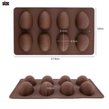 2 Pcs Easter Egg Silicone Baking Molds – Versatile & Fun!