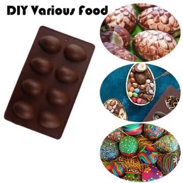 2 Pcs Silicone Egg Molds for Baking & Festive Treats