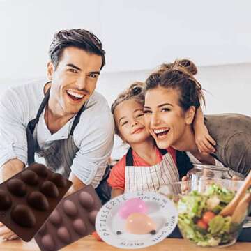 2 Pcs Silicone Egg Molds for Baking & Festive Treats