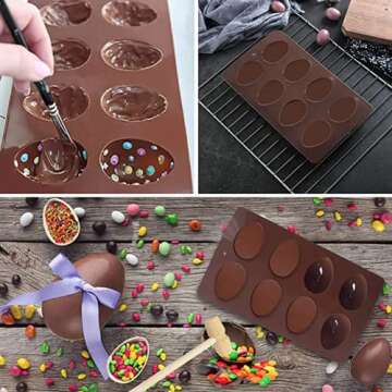 2 Pcs Silicone Egg Molds for Baking & Festive Treats