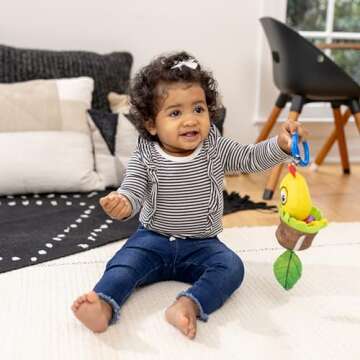 Baby Einstein Cal-a-Puller Pull & Shake Stroller Toy, Ages 0 Months and Up
