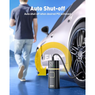 AUXITO Portable Tire Inflator & Air Compressor with LED
