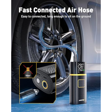 AUXITO Portable Tire Inflator & Air Compressor with LED