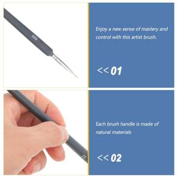 SHINEOFI 12 Pcs Langhao Hook Line Pen Fine Detail Brush Professional Manicure Kit Artist Paint Painting Pens Oil Paint Art Painting Pen Brush Wooden Fine Point Small Paintbrush