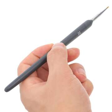 SHINEOFI 12 Pcs Langhao Hook Line Pen Fine Detail Brush Professional Manicure Kit Artist Paint Painting Pens Oil Paint Art Painting Pen Brush Wooden Fine Point Small Paintbrush