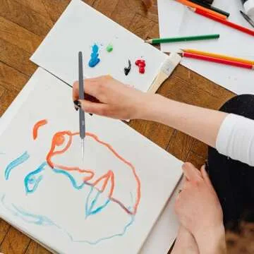 SHINEOFI 12 Pcs Langhao Hook Line Pen Fine Detail Brush Professional Manicure Kit Artist Paint Painting Pens Oil Paint Art Painting Pen Brush Wooden Fine Point Small Paintbrush