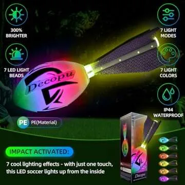 KASTUMBGA Light-Up Football - Perfect for Kids and Camping