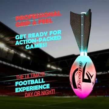 KASTUMBGA Light-Up Football - Perfect for Kids and Camping