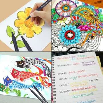 Dyvicl Fineliner Pens Fine Point Pens, 24 Colors 0.4mm Fineliner Color Pen Set Fine Point Markers Fine Tip Drawing Pens for Journaling Writing Note Taking Calendar Adult Coloring