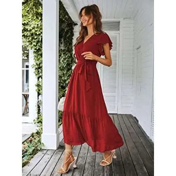 PRETTYGARDEN Floral Boho Maxi Dress for Summer Fun