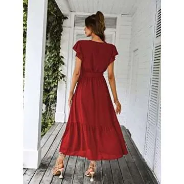 PRETTYGARDEN Floral Boho Maxi Dress for Summer Fun