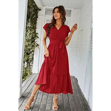 PRETTYGARDEN Floral Boho Maxi Dress for Summer Fun