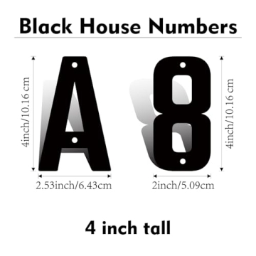 Stylish and Durable 3" 4" 5" 6" 8" Modern Metal House Numbers for Any Setting