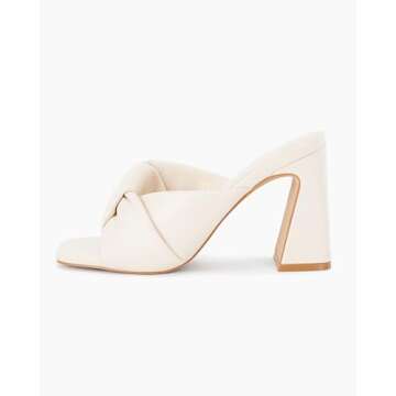 Coutgo Chunky Heeled Mules for Women - Stylish Summer Sandals