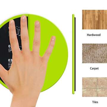 BONA Fitness Core Exercise Sliders,Dual Sided Sliders for Working Out(Set of 2) with Jump Rope,Workout Sliders,Strength Sliders,Gliding Discs for Abdominal Workouts,Physical Therapy,Crossfit(Green)