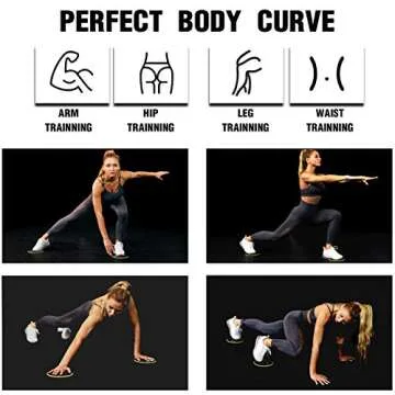 BONA Fitness Core Exercise Sliders,Dual Sided Sliders for Working Out(Set of 2) with Jump Rope,Workout Sliders,Strength Sliders,Gliding Discs for Abdominal Workouts,Physical Therapy,Crossfit(Green)