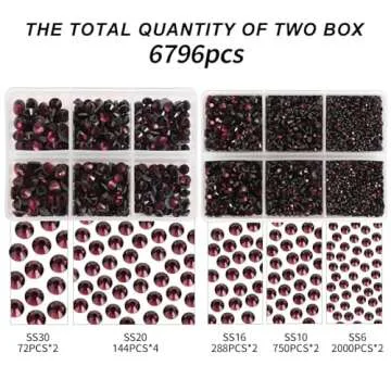 MEIBITE Purple Hotfix Rhinestones for DIY Projects