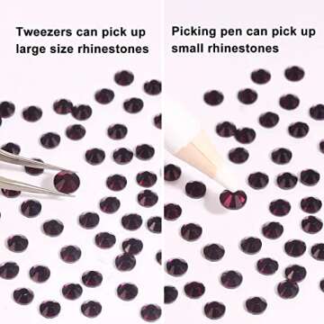 MEIBITE Purple Hotfix Rhinestones for DIY Projects