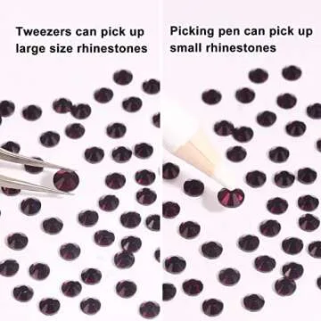 MEIBITE Purple Hotfix Rhinestones for DIY Projects