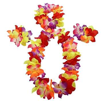 JEKANEL 1 Set 80cm Adult Party Hawaii Dress Hula Grass Skirt (Festucine)