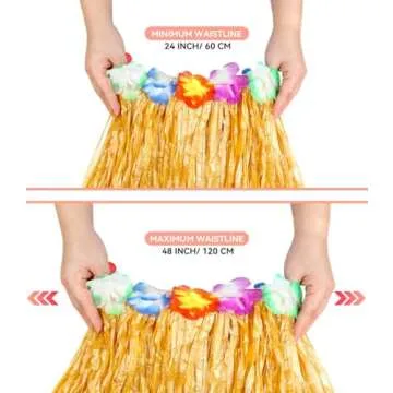 Hula Grass Skirt Set for Luau and Tropical Parties
