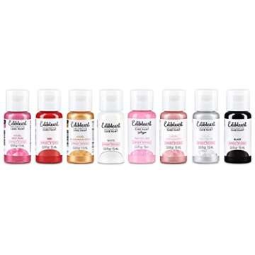 Sweet Sticks Edible Art Decorative Cake Paint 0.5 Ounce (15 Milliliters), Valentines Set of 8 Colors