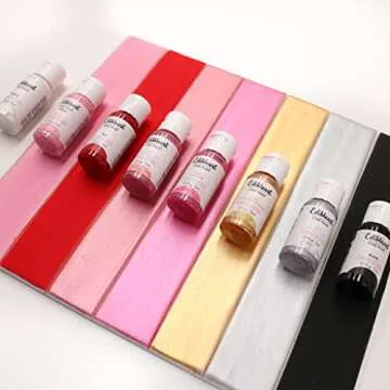 Sweet Sticks Edible Art Decorative Cake Paint 0.5 Ounce (15 Milliliters), Valentines Set of 8 Colors