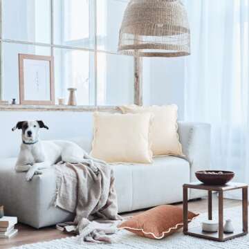 Mayler Yee Scalloped Throw Pillow Covers Set of 2