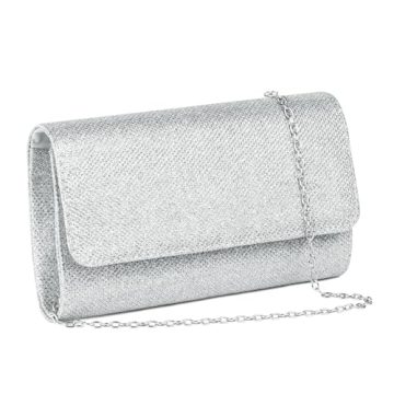 OSDUE Glitter Evening Bag Clutch Purses for Women, , Sparkling Envelope Evening Bag with Detachable ...