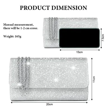 OSDUE Glitter Evening Bag Clutch for Women - Perfect for Events