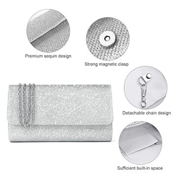 OSDUE Glitter Evening Bag Clutch for Women - Perfect for Events