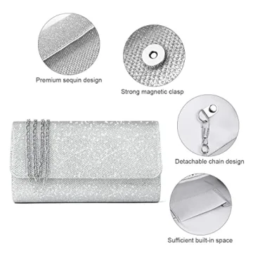 OSDUE Glitter Evening Bag Clutch for Women - Perfect for Events