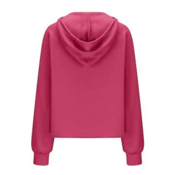 Pvkarhg Prime of Day Deals Today 2024 Hoodies for Women Half Zip Pullover Scuba Dupes Fall Clothes 2024 Fleece Crop Sweatshirt With Pocket Fashion Athletic Outfits Red L