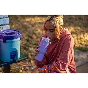 STANLEY IceFlow Stainless Steel Tumbler with Straw, Vacuum Insulated Water Bottle for Home, Office or Car, Reusable Cup with Straw Leak Resistant Flip, Lavender, 30OZ