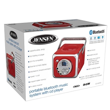 Jensen CD-555RS Compact Bluetooth CD Player Boombox