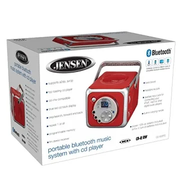 Jensen CD-555RS Compact Bluetooth CD Player Boombox