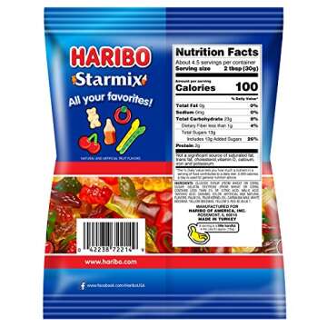 HARIBO Gummi Candy, Starmix Gummy Candy, 5 Ounce Value Bag (Pack of 12) Delicious Soft & Chewy Sweet...