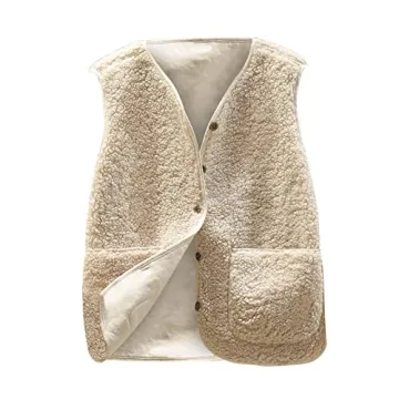 Stylish Tuduoms Women's Sherpa Vest - Warm Fuzzy Faux Shearling Winter Essential