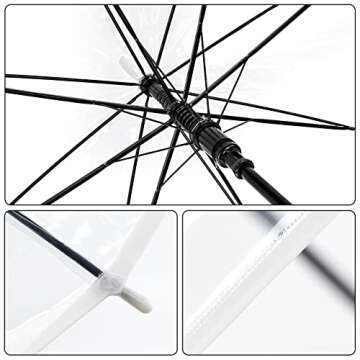 EAONE 12 Pack Clear Umbrella for Weddings and Parties