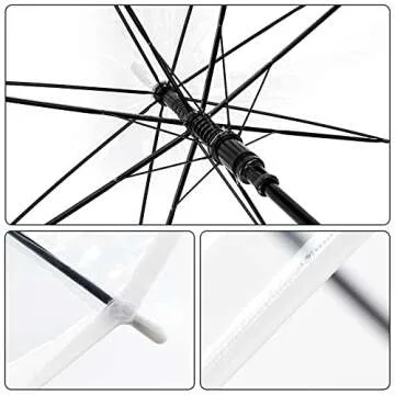 EAONE 12 Pack Clear Umbrella for Weddings and Parties