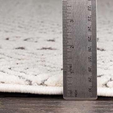 BoutiqueRugs Burdette Farmhouse Black and White Soft Neutral Area Rug - Boho Oriental Medallion Carpet for Bedroom, Living Room - Charcoal, Black, Cream - 5'3" x 7'3" (5x7)