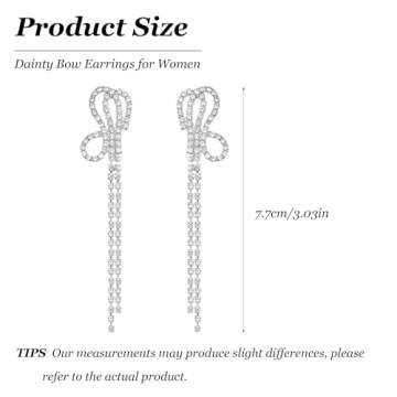 Trendy Silver Bow Earrings for Special Occasions