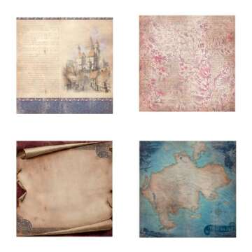 DCWV 12x12 Once Upon A Time Paper Stack - Glitter & Card Stock