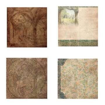 DCWV 12x12 Once Upon A Time Paper Stack - Glitter & Card Stock