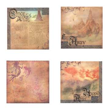 DCWV 12x12 Once Upon A Time Paper Stack - Glitter & Card Stock