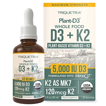 Organic Plant-Based D3 + K2 - Immune Support & Bone Health